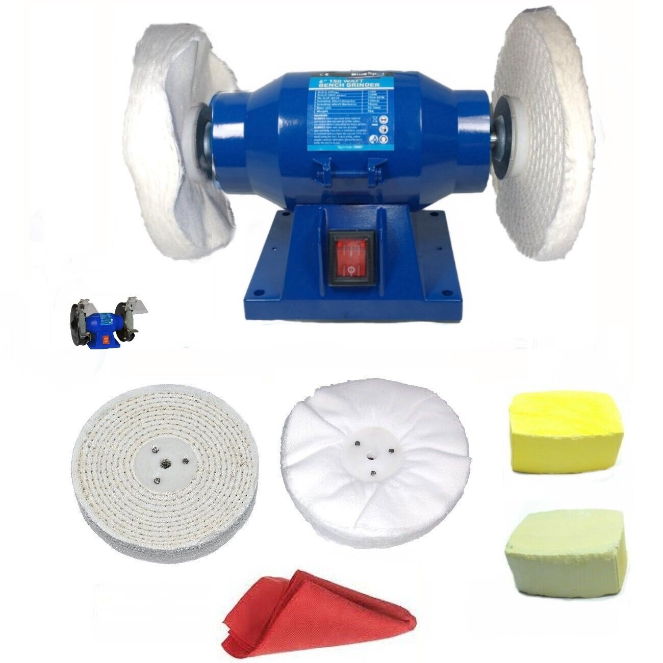 Jewellery Plastic Epoxy Polyester Resin Polisher Polishing Machine 6"" Kit 150W