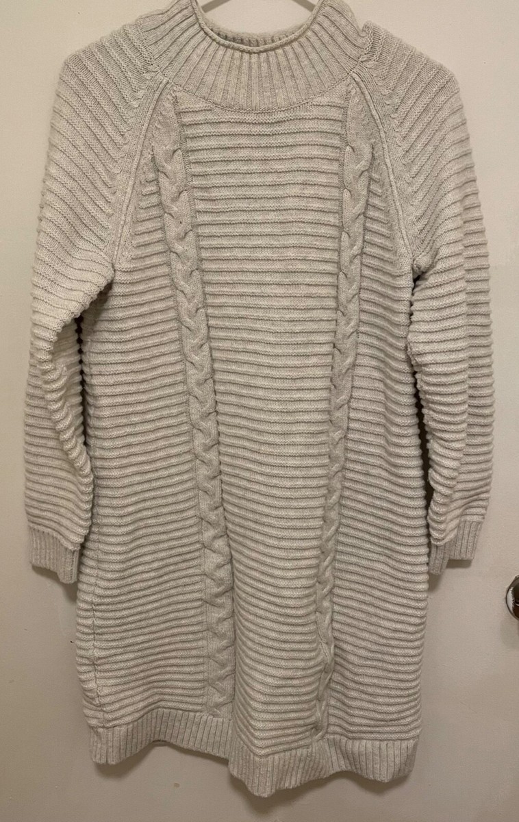 banana republic cable knit sweater dress Tunic Size L size-UK 12