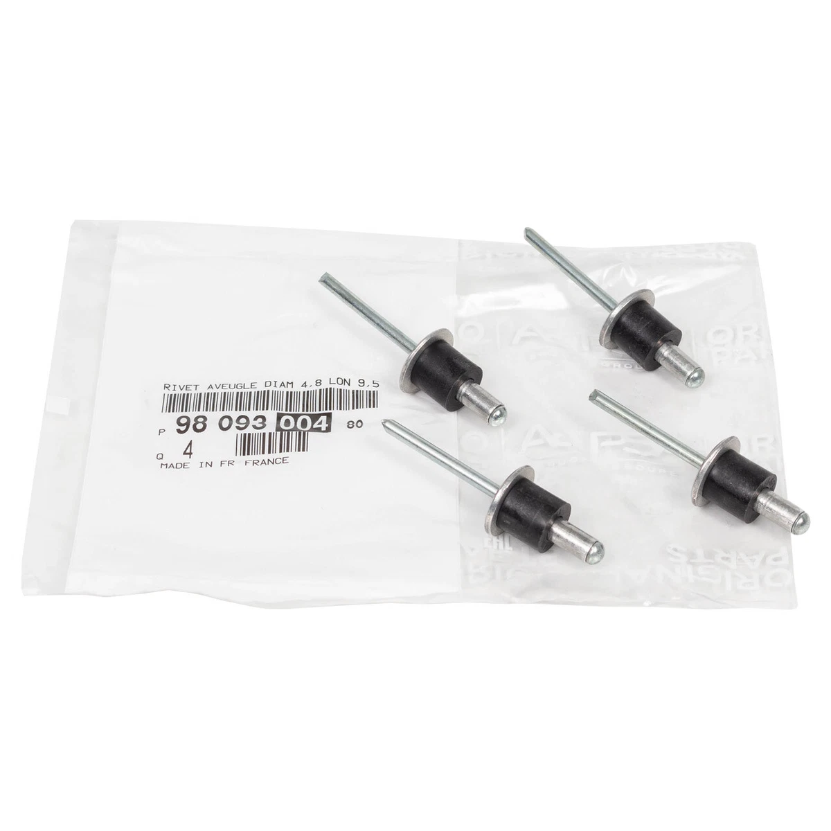 4x ORIGINAL Citroen Peugeot Niete Pop-Niete 4,8x9,5mm 308 II / SW  