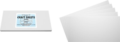 White Flex Plasticard Polystyrene Craft Sheets - 6''x12'' - .060'' thick - 10 Pack