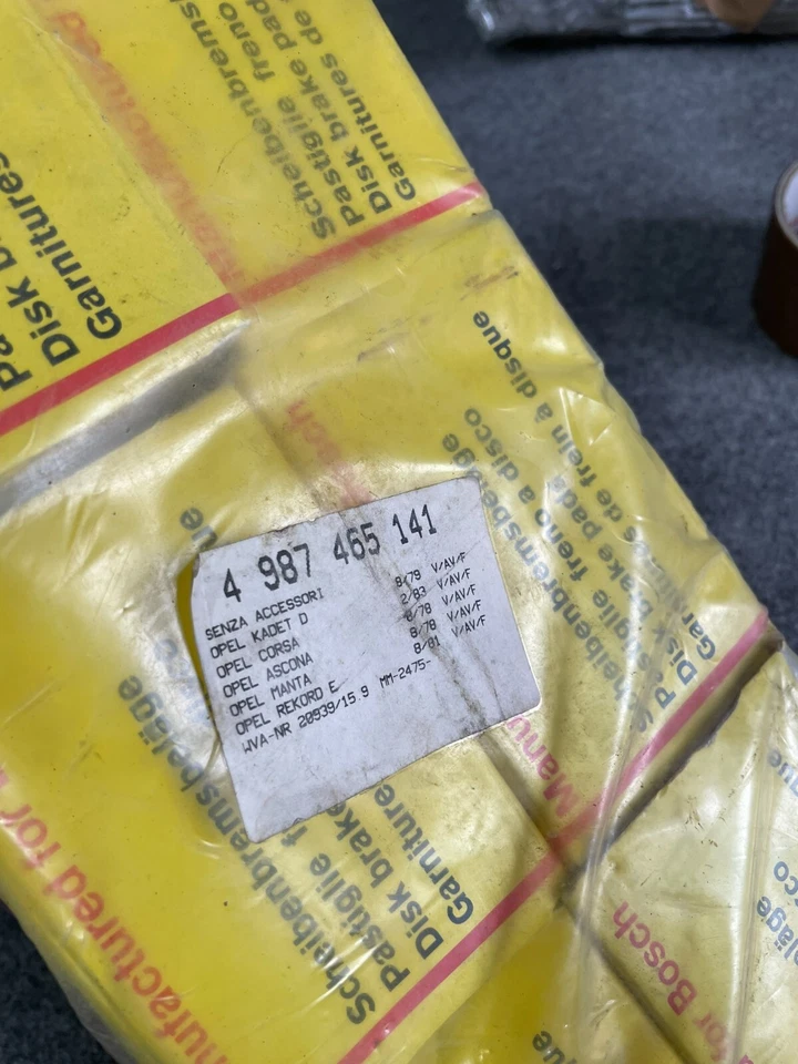 Pastillas Freno Opel Kadett D Corsa Ascona B Manta B Rekord E Bosch Foto 3 de 4