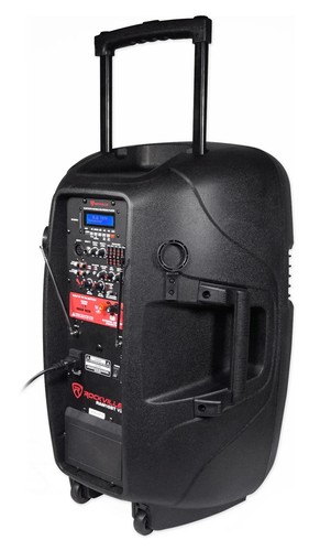 Rockville RAM15BT 15" Rechargeable Powered 800W PA DJ Speaker, 2 Mics, Bluetooth - Picture 5 of 9