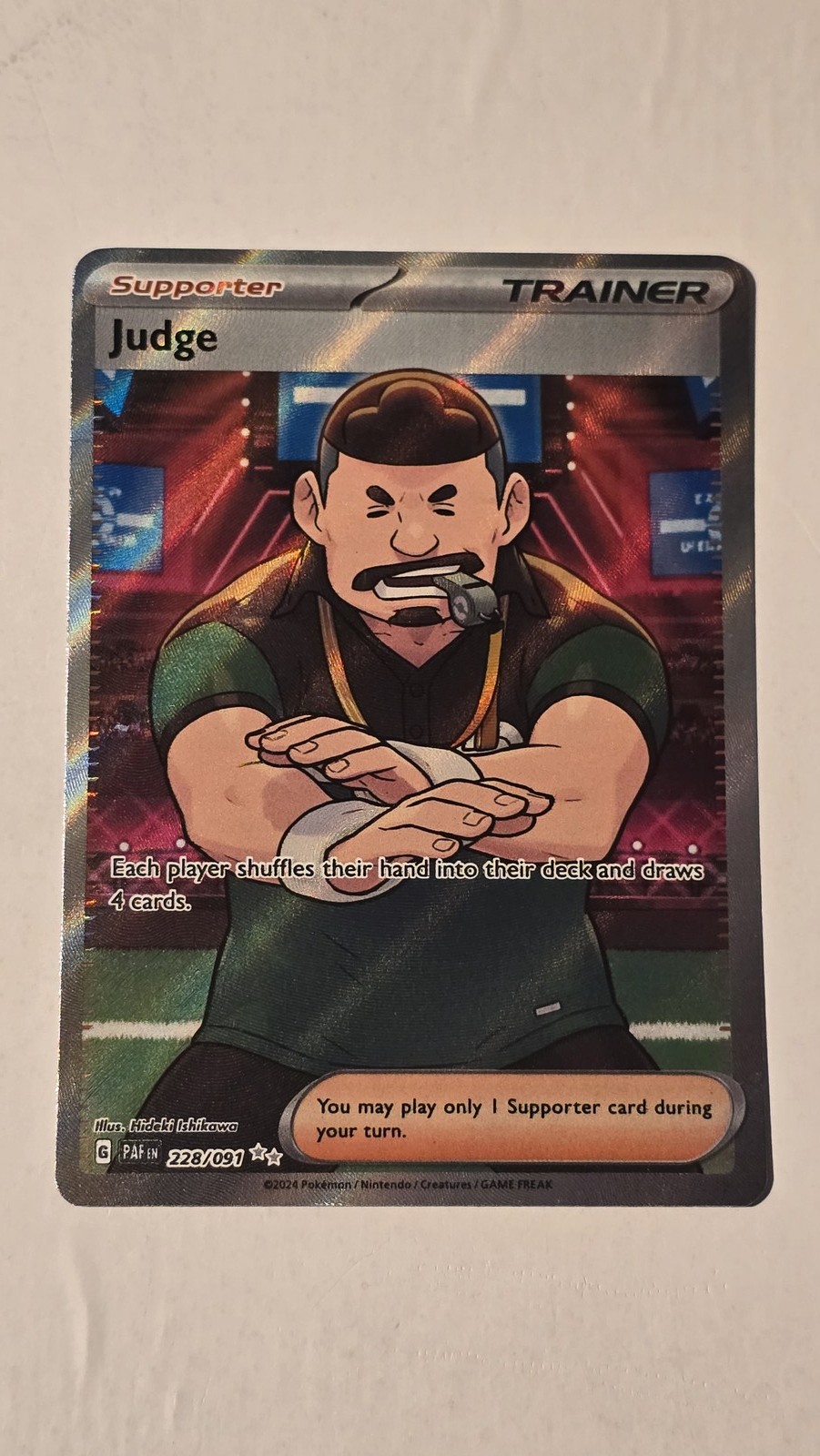 FREE SHIPPING! Judge Ultra Rare SV: Paldean Fates 228/091 NM