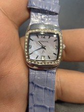 Fossil F2 Women's Wrist Watch Date Purple ES-9720 New Battery EUC C75