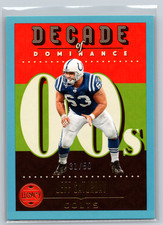Jeff Saturday 2023 Panini Legacy Decade Of Dominance Blue /50 DOD-7 Colts