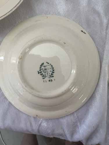 VTG TAYLOR SMITH TAYLOR China Dinnerware Bowls Red/Blue Floral Gold Rim - Picture 10 of 12