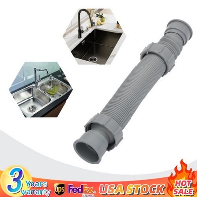 Kitchen/Bathroom Flexible Tube Pipe Sink Basin Water 1-1/2 P-Trap Drain Hose