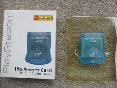 Virgin Playstation PS1 Memory Card mit Beipackzettel