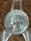 1964 D Washington Quarter 90% Silver BU US Coin # WX66