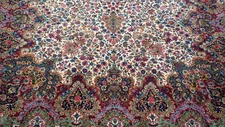 Authentic Karastan 8'8" x 12' Floral Kirman700-742 Wool Pile Large Rug Excellent