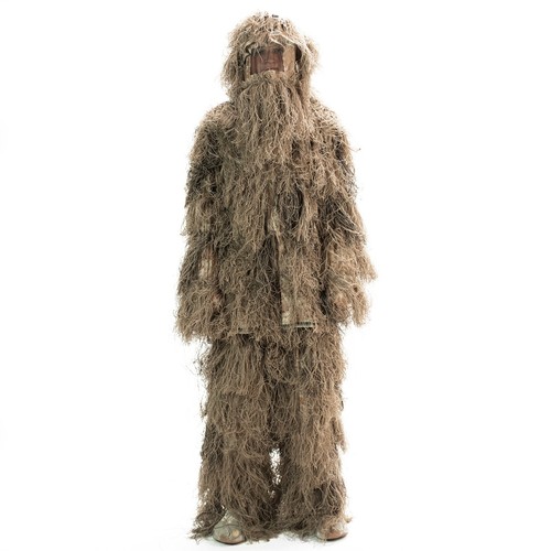 VIVO Ghillie Anzug Erwachsene M/L trockenes Gras Woodland Tarnung, 3D 4-teilig + Tasche - Bild 1 von 8