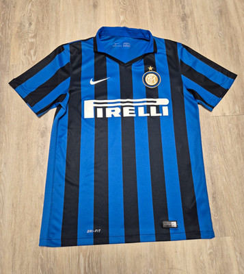 Inter Milan Heimtrikot Kurzarm Blau/Schwarz gestreift Gr. M Nike DRI-FIT