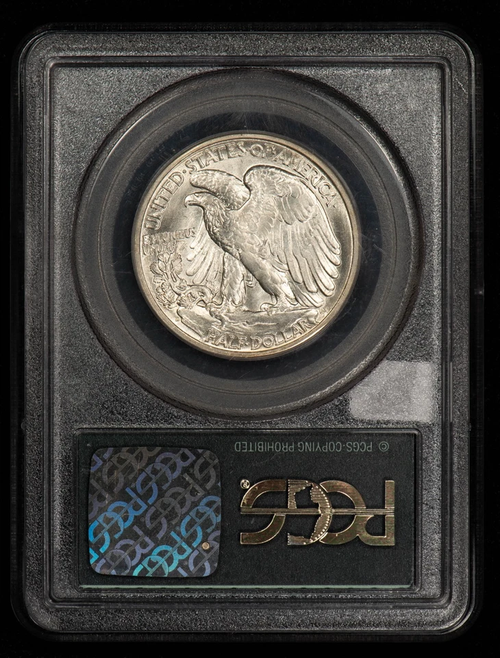 Medio dólar Walking Liberty 1944-D 50c - Se ve 65 - OGH PCGS MS 64 - SKU-H3778 Foto 2 de 4
