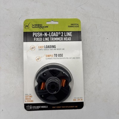 Weed Warrior Push-N-Load 2-Line Fixed Universal Trimmer Head Grass/Edging NEW