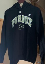 Purdue University Hoodie Men s Large Black Pullover Boilermakers New