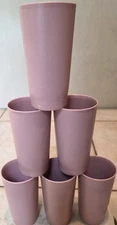 Tupperware Drink Beverage Tumblers Cups 873 Vintage Stackable 12oz-G DUSTY ROSE