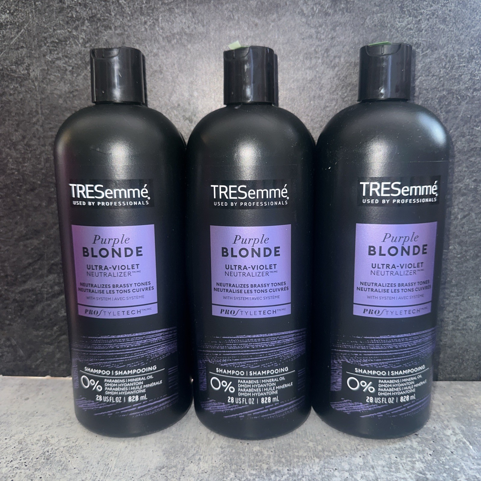 3 Lot Tresemme Purple Blonde Ultra Violet Neutralizer Hair Shampoo 28 Fl Oz