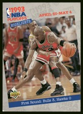 1993-94 Upper Deck #180 First Round Bulls 3, Hawks NBA Basketball