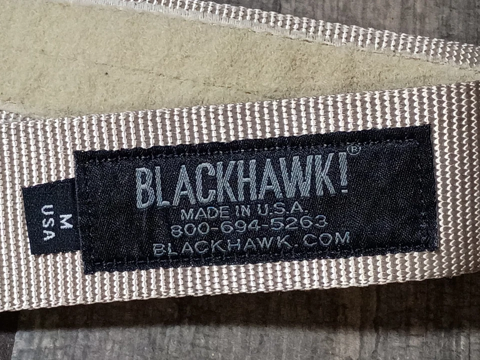 Cinturón Blackhawk Riggers ETIQUETA ANTIGUA HECHO EN EE. UU. Tostado Caqui Talla Mediana EE. UU. Foto 2 de 4