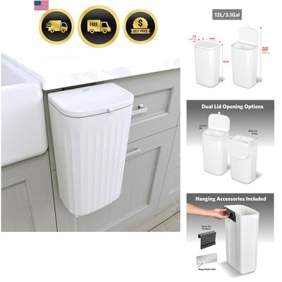 Roomate Under Counter Waste Bin | Space Saving Small Trash Can for Kitchen Ca...