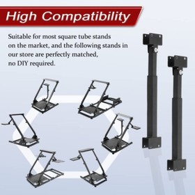Supllueer Racing Simulator Wheel Stand Support Arm Adjustable with Mounting Part