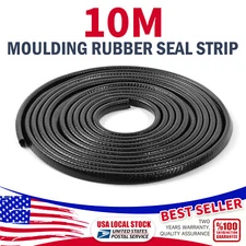 33 Black U-Shape Car Door Rear Window Edge Protection Seal Strip Rubber Trim 10m