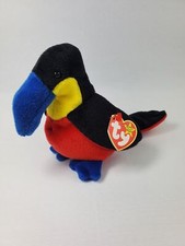 Kiwi Ty Beanie Babies Original 1995 Style 4070 PVC MWMT 9 inch Toucan, Bird
