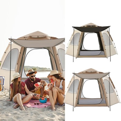 3-4 Person Pop Up Tents Waterproof Windproof Instant Tent For Camping Hiking