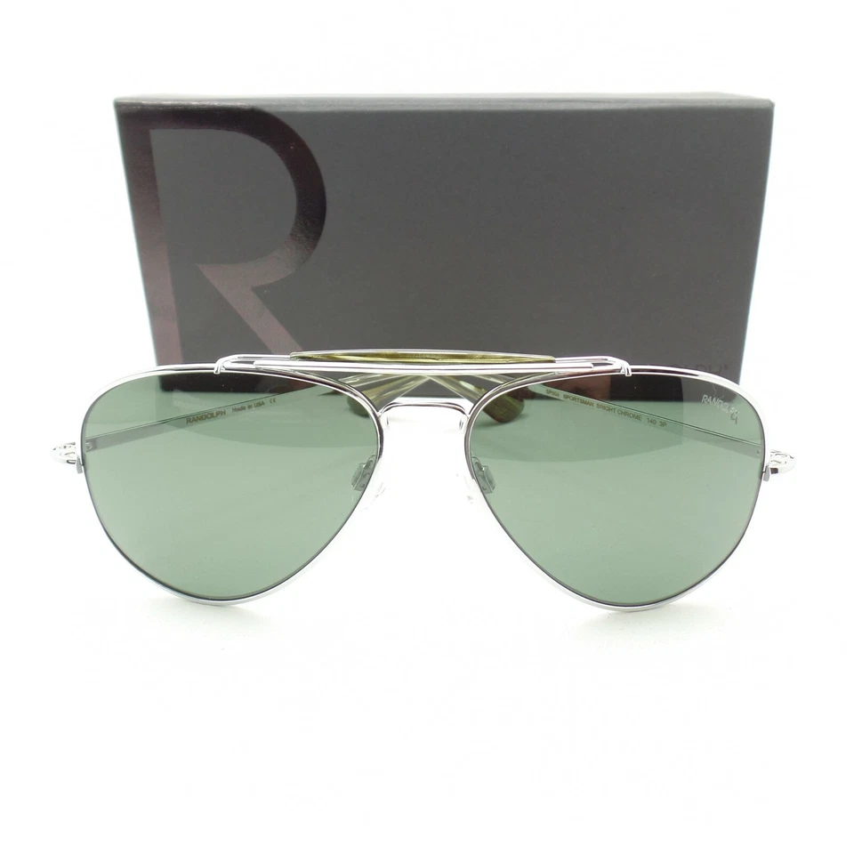 Randolph Sportsman Cromo Brillante Skyforce AGX Polarizado 57mm Calavera EE. UU. Nuevo SP004 Foto 3 de 4