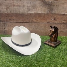 Men's Mexican Handmade White Western Cowboy Hat 5000X Sombrero Vaquero Rodeo