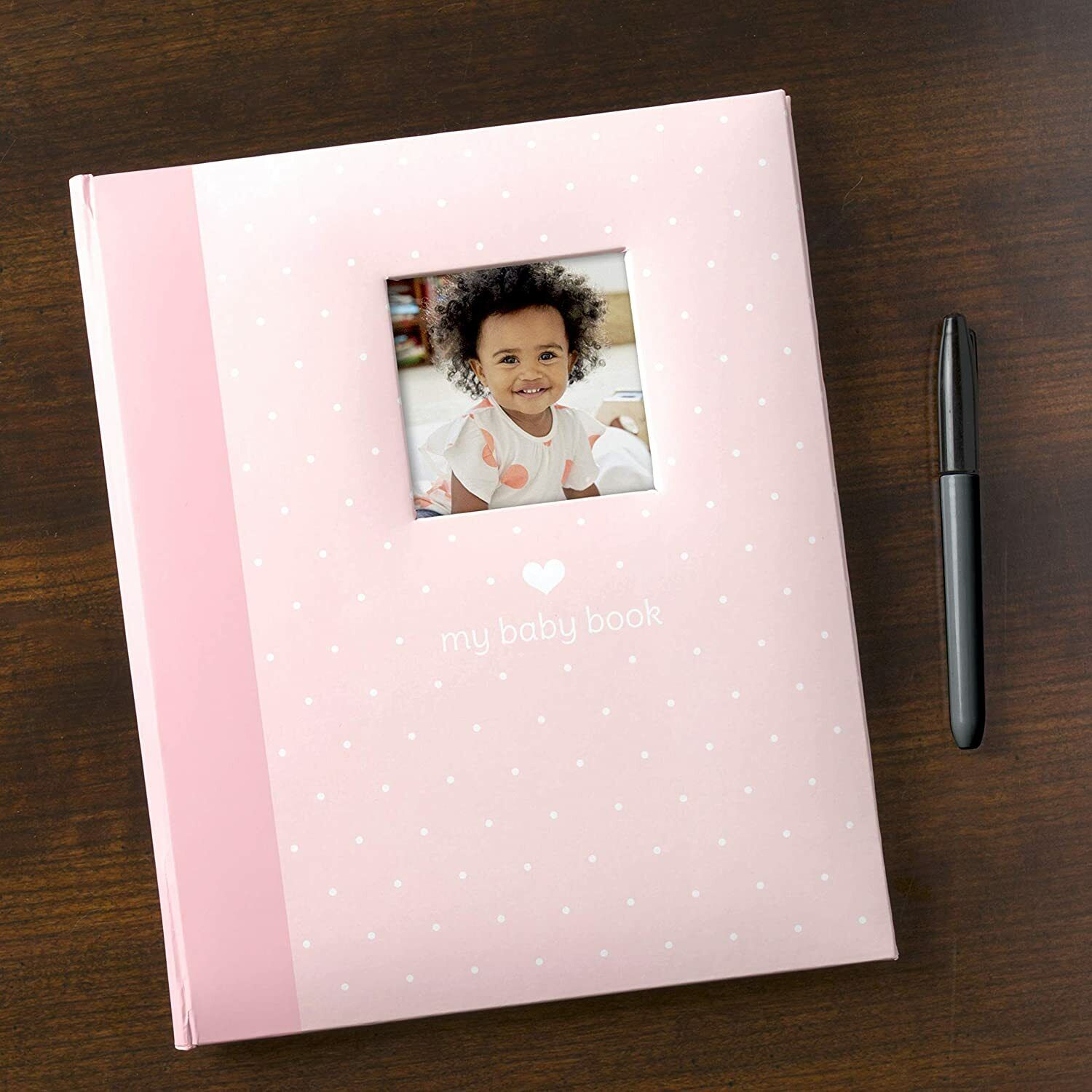 《NEW》Tiny Ideas Polka Dot My Baby First Year Book, Baby Keepsake