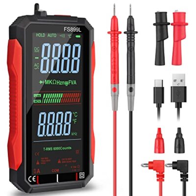 Neoteck USB wiederaufladbares Multimeter 6000 Zählungen digitales Voltmeter mit 4,8 Zoll