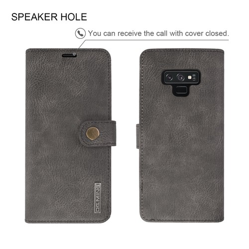 Funda tipo billetera abatible 2 en 1 con soporte de cuero para Samsung Galaxy Note 9 - Imagen 27 de 37