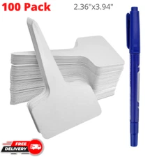 Plant T Type Garden Nursery Plastic Name Tags Markers Labels Marker + Mark Pen