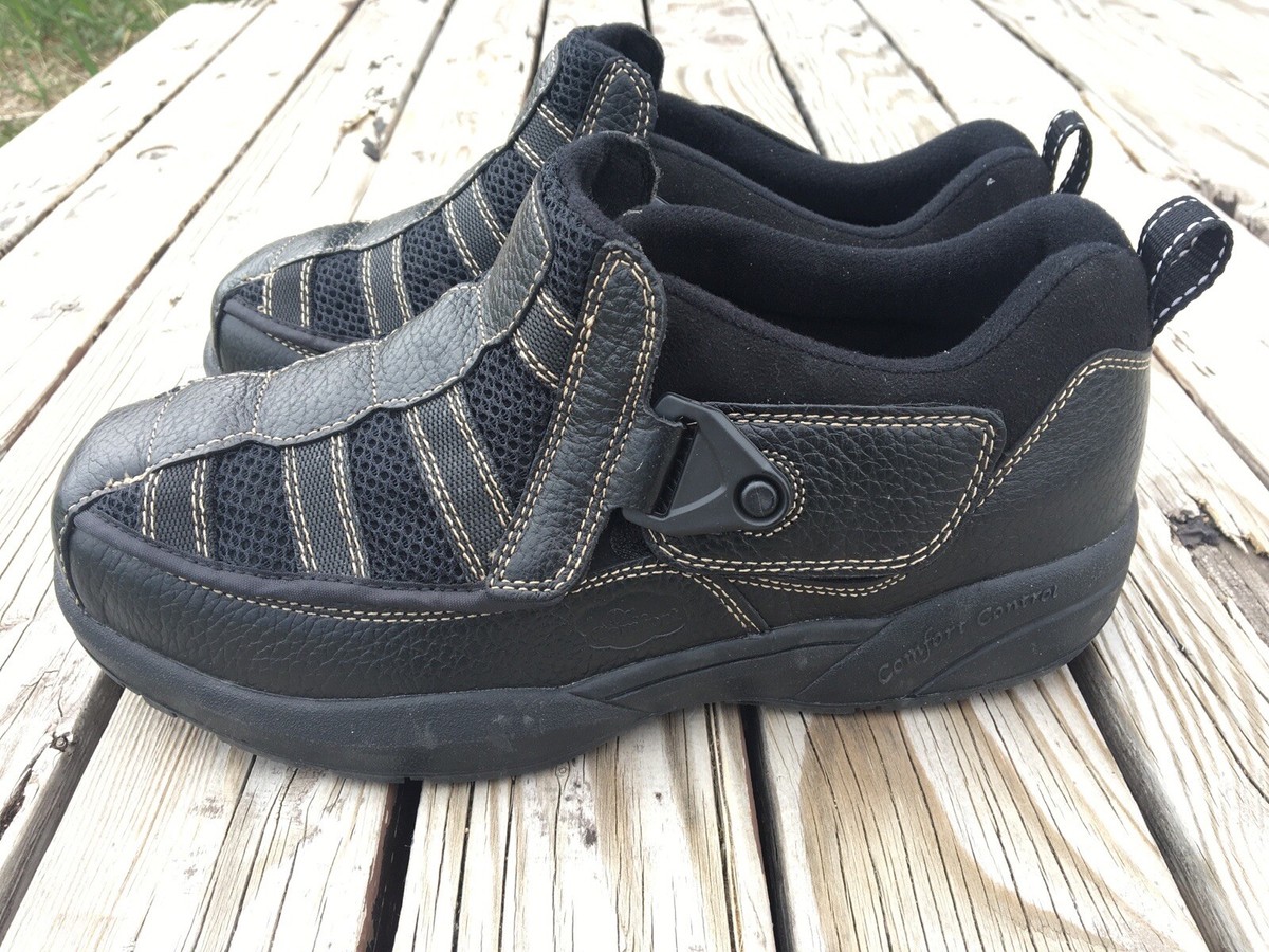 Dr Comfort Edward X Depth 10.5 W Black Leather 9610 Diabetic Velvet Lining Dr. Comfort Edward X Men's Double Depth Casual Shoe  main image 3