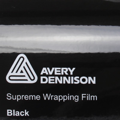 28,9 /m² Avery Supreme Wrapping Film Gloss Black Autofolie Schwarz Glanz Folie