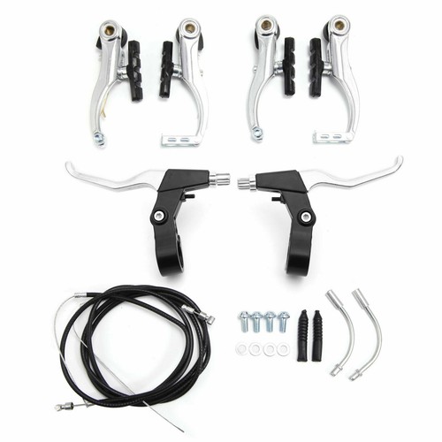 Fahrrad V- Brake Alu Bremsenset Felgenbremse HR VR Komplett Satz Bremshebel Züge - Bild 13 von 13