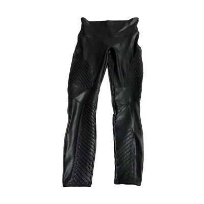 SPANX Faux Leather Coated Shiny MOTO LEGGINGS 20136R