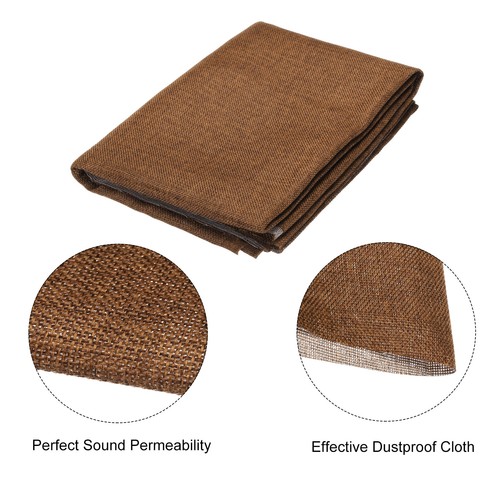 Brown Speaker Mesh Grill Stereo Fabric Dustproof 100cm x 150cm 39" x 59" - Picture 3 of 5