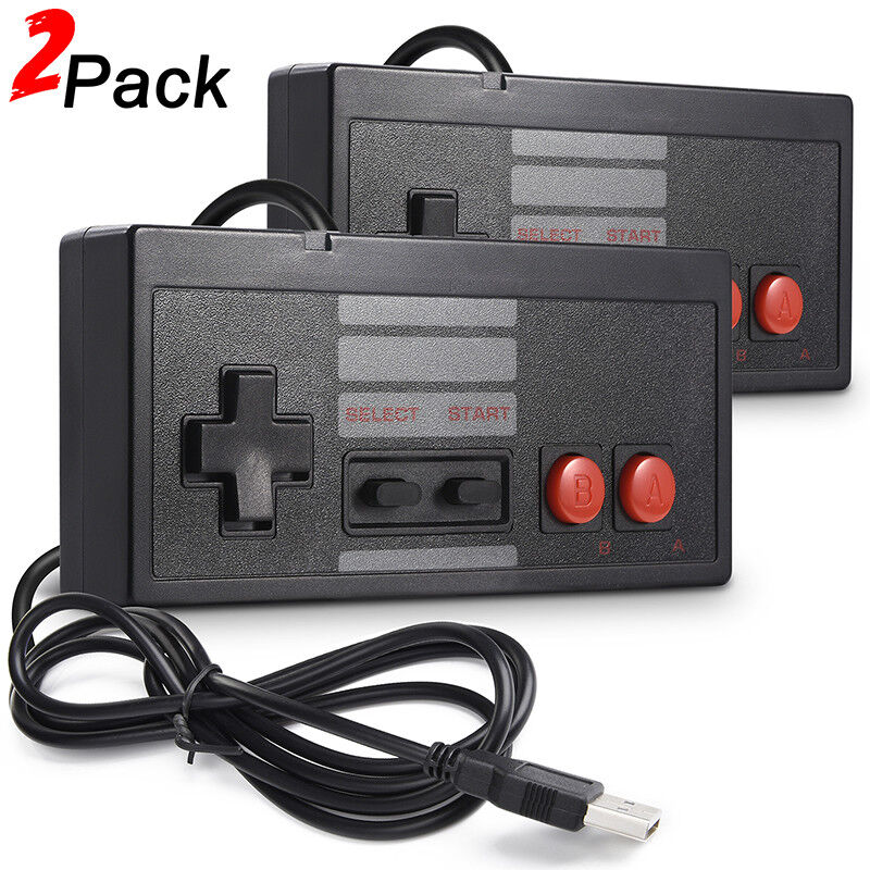 NES Controller USB Wired Gamepad Joystick for PC MAC Raspberry Pi 3 Games  Black