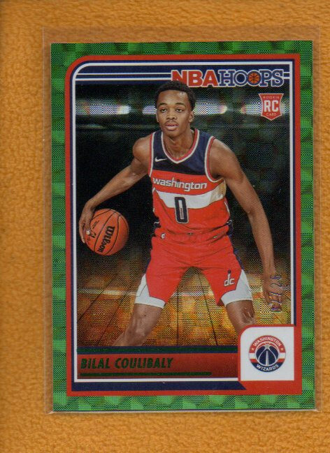 Bilal Coulibaly 2023-24 Panini Hoops Base Rookie Hyper Green RC #276 /25
