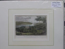 Original Antique matted print c1880 Warlegh House Devonshire