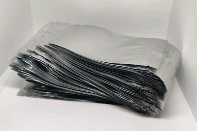 100x Smell Proof Bag Nylon Zip-Beutel Silberfarben 12,5 x 10cm, Geruchsdicht