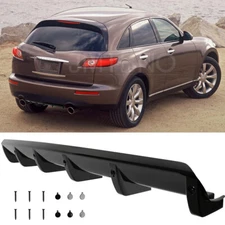 For Infiniti FX35 FX37 FX45 FX50 Rear Bumper Lip Diffuser Fins Splitter Spoiler