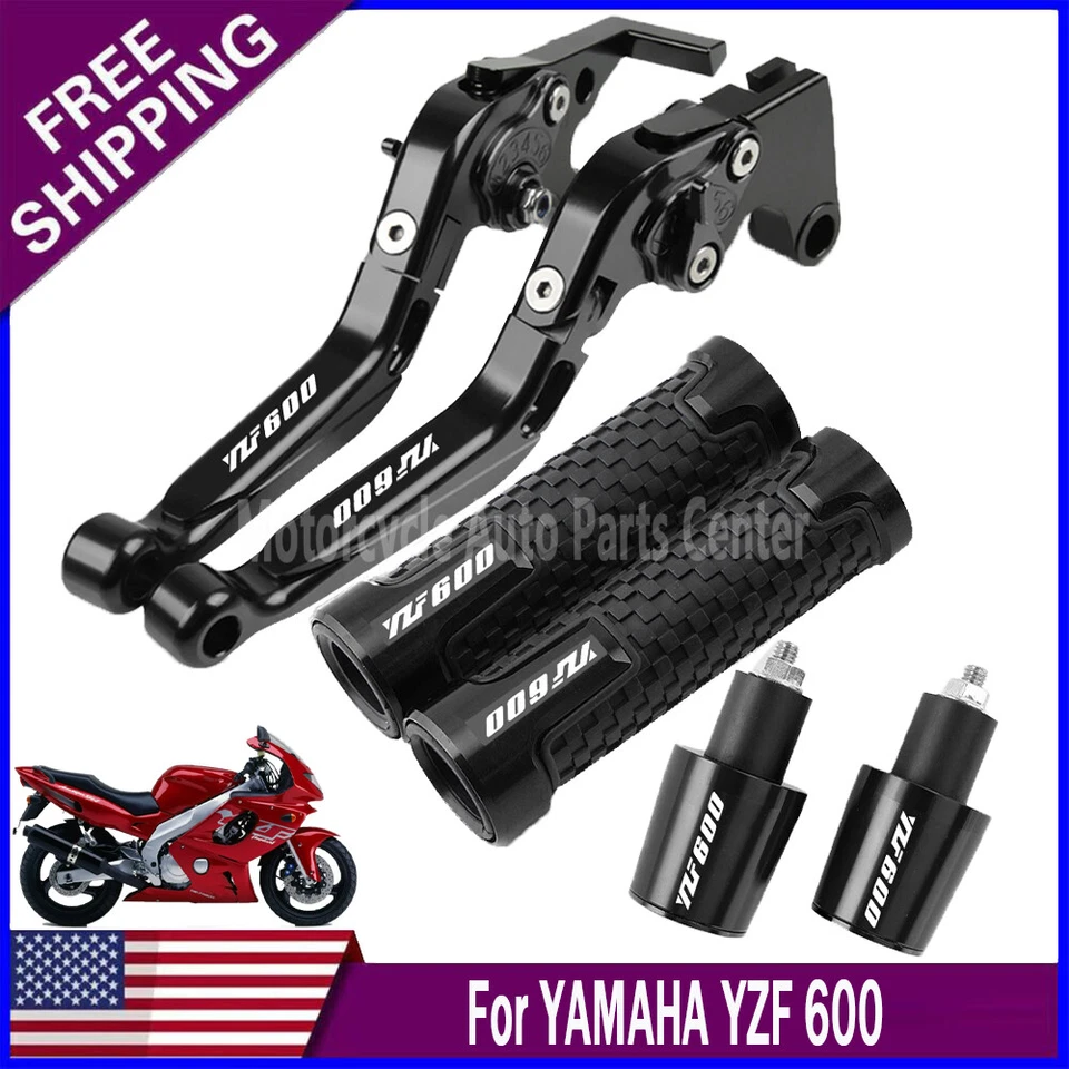 For YAMAHA YZF600 YZF600R Thunder cat CNC Handle END Cap+Brake Clutch Levers Foto 2 de 4