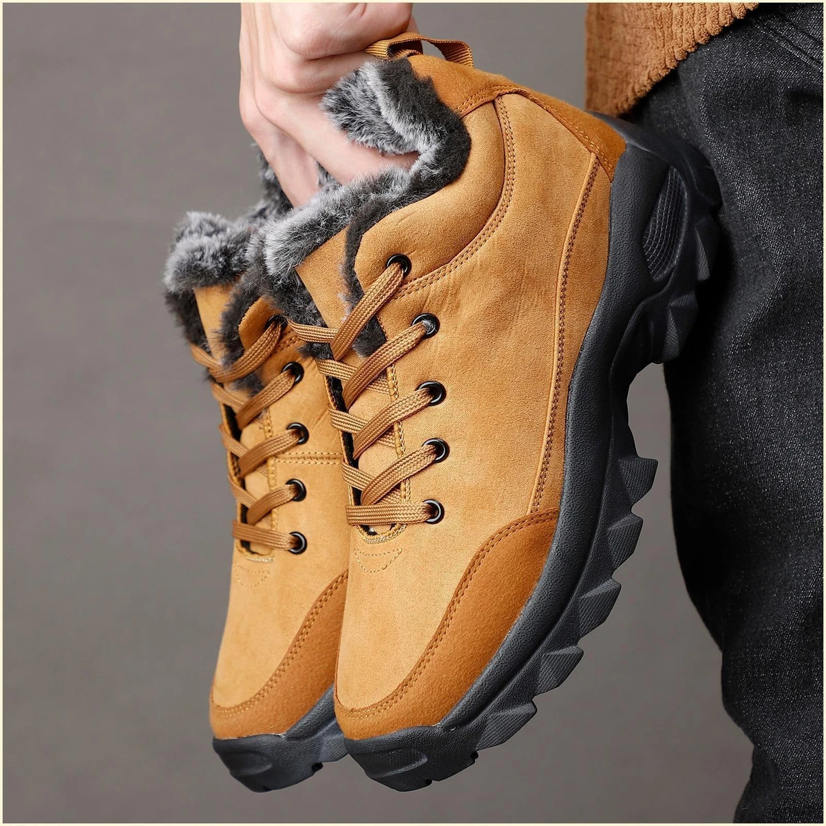 Botas Piel Hombre Zapatos De Invierno Impermeable 30 Grados | eBay