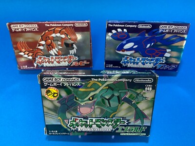 Pokemon Game Boy Advance Emerald & Ruby Sapphire Nintendo GBA Set