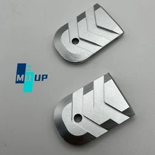 2 Pack Magazine Base Plate/Pad Glock 17 19 22 23 24 26 27 31 32 33 34 9mm Silver