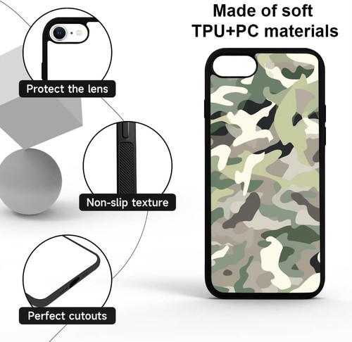 Unique case For Apple iPhone Samsung Galaxy camo pattern iconic pop - Picture 8 of 25