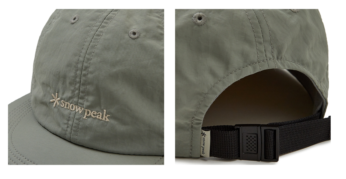 snow peak Taslan 8パネル ボールキャップ 3colors SNOWPEAK□ナイロン 8パネル ベースボールキャップ□送料込